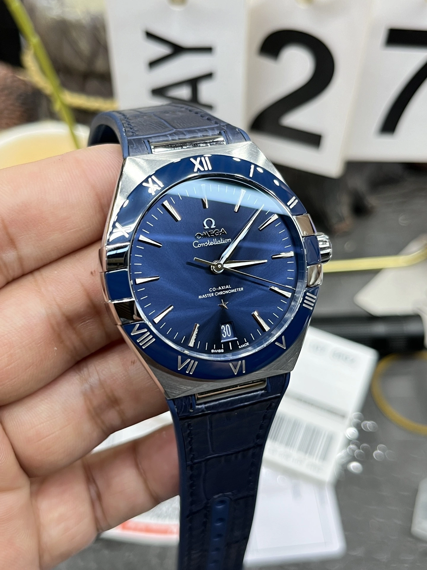 CBD Factory Omega Constellation 41mm Steel Blue Ceramic Bezel (131.33.41.21.03.001) 1:1 Super Clone – DD8900 Movement FlexibleFit 316